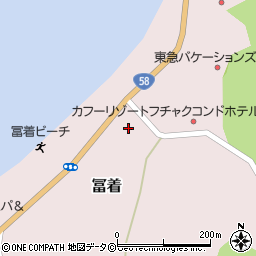 沖縄県国頭郡恩納村冨着116周辺の地図