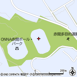 恩納村赤間総合運動公園運動場周辺の地図