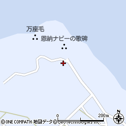 万座毛公園トイレ周辺の地図