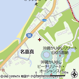 沖縄県国頭郡恩納村名嘉真2562周辺の地図