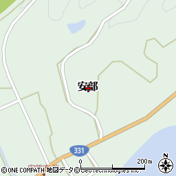 沖縄県名護市安部周辺の地図