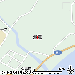 沖縄県名護市瀬嵩周辺の地図