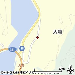 沖縄県名護市大浦周辺の地図