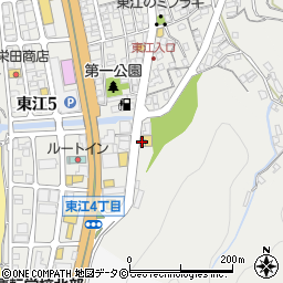 琉球三菱名護店周辺の地図