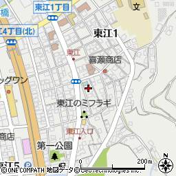 沖縄県名護市東江周辺の地図