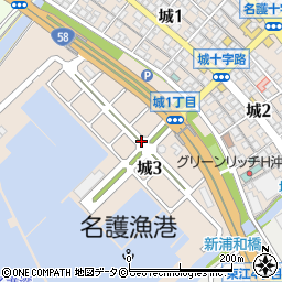 沖縄県名護市城周辺の地図