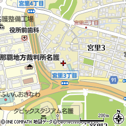 沖縄ヤマト運輸名護支店周辺の地図