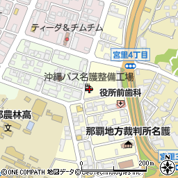 沖縄バス名護整備工場周辺の地図