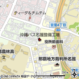 沖縄バス株式会社　名護出張所周辺の地図