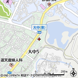 名護中央薬局大中店周辺の地図