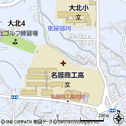 沖縄県名護市大北周辺の地図