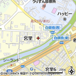沖縄県名護市宮里周辺の地図