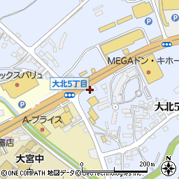 吉野家名護バイパス店周辺の地図