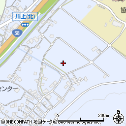 沖縄県名護市川上周辺の地図
