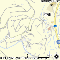 沖縄県名護市中山周辺の地図