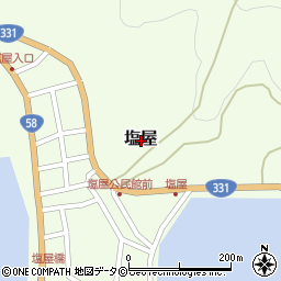 沖縄県国頭郡大宜味村塩屋周辺の地図