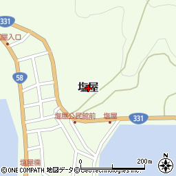 沖縄県大宜味村（国頭郡）塩屋周辺の地図