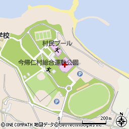 今帰仁総合運動公園村民プール周辺の地図