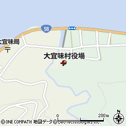 大宜味村役場　企画観光課周辺の地図