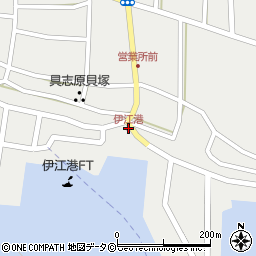 伊江港周辺の地図