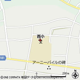 伊江村役場　西幼稚園周辺の地図