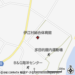 伊江村総合体育館周辺の地図