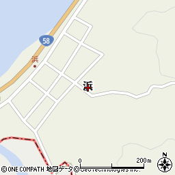 沖縄県国頭村（国頭郡）浜周辺の地図