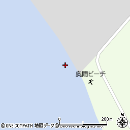 奥間ビーチ周辺の地図