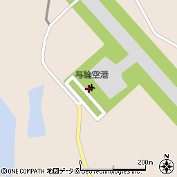 与論空港周辺の地図