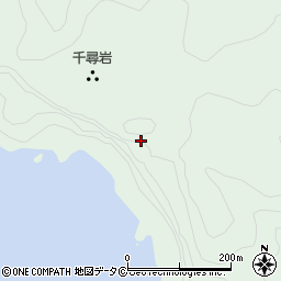 千尋岩周辺の地図