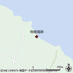 寺崎海岸周辺の地図