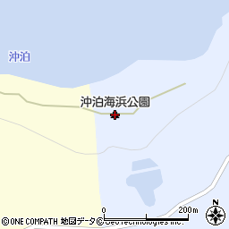 沖泊海浜公園周辺の地図