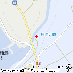 鹿浦大橋周辺の地図