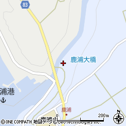 鹿浦大橋周辺の地図