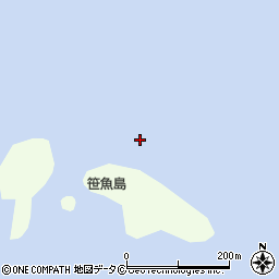 笹魚島周辺の地図