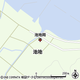 池地郵便局周辺の地図