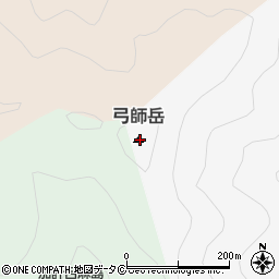 弓師岳周辺の地図