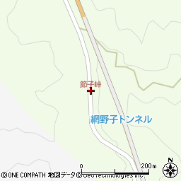 節子峠周辺の地図