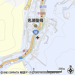 鹿児島県奄美市名瀬平田町22-2周辺の地図