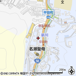 鹿児島県奄美市名瀬平田町15周辺の地図