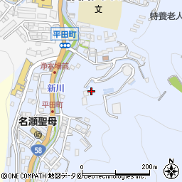 奄美市役所　水道課平田浄水場周辺の地図