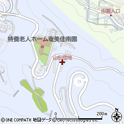 山田団地周辺の地図