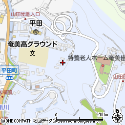 鹿児島県奄美市名瀬平田町周辺の地図