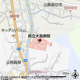 島人マート県病院　売店周辺の地図