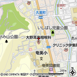鹿児島県奄美市名瀬久里町周辺の地図