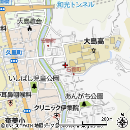 鹿児島県奄美市名瀬安勝町10-11周辺の地図