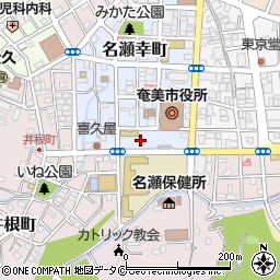 奄美市名瀬公民館周辺の地図