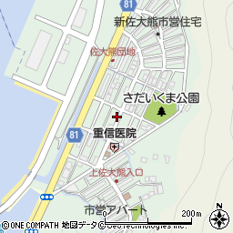 鹿児島県奄美市名瀬佐大熊町周辺の地図
