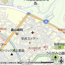 鹿児島県奄美市名瀬浦上町周辺の地図