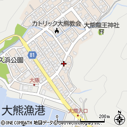 鹿児島県奄美市名瀬大熊町34周辺の地図